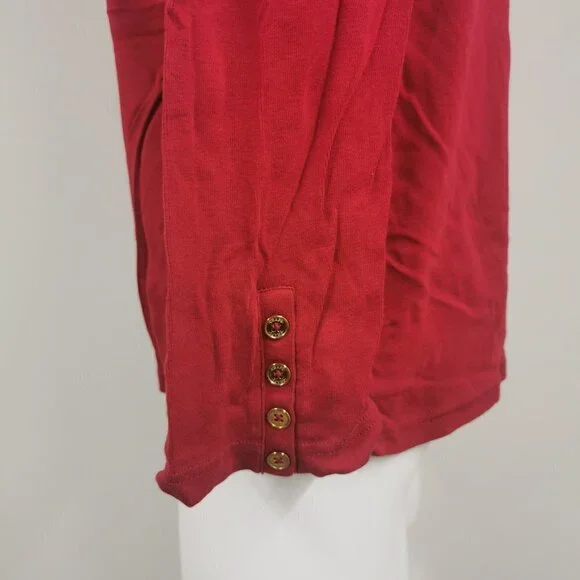 Chaps Button Sleeve Top - Picture 3 of 6